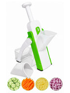 SAGEWARE Vegetable Chopper for Kitchen Use with Container | 5 Blade Manual Vegetable Cutter & Slicer | Push Chopper for Onion, Potato, Tomato, Carrot | Vegetable Cutter Tool for Kitchen