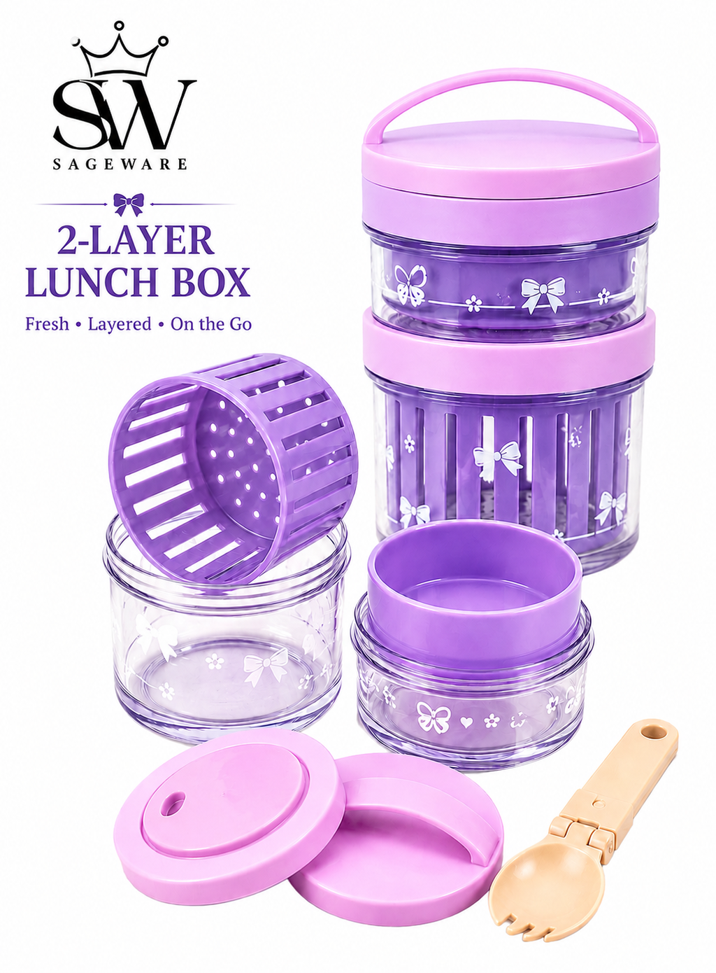 Sageware Purple Salad Box