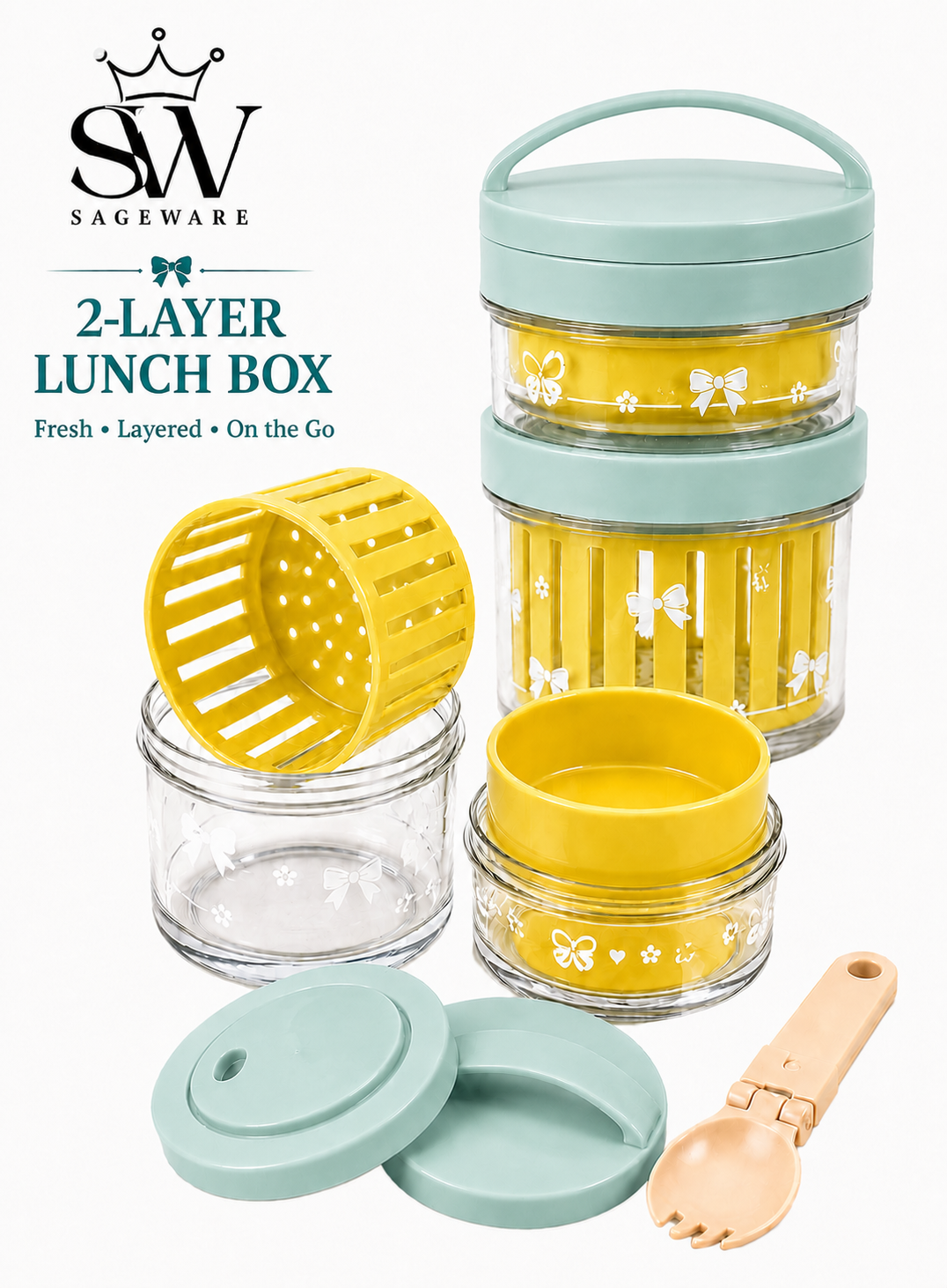 Sageware Yellow Salad Box