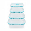 Sageware Silicone Lunch Box, Office Lunch Box, Leak Proof Lunch Box,Kids Lunch Box,Tiffin 4 Containers Lunch Box Blue(4200 ml)