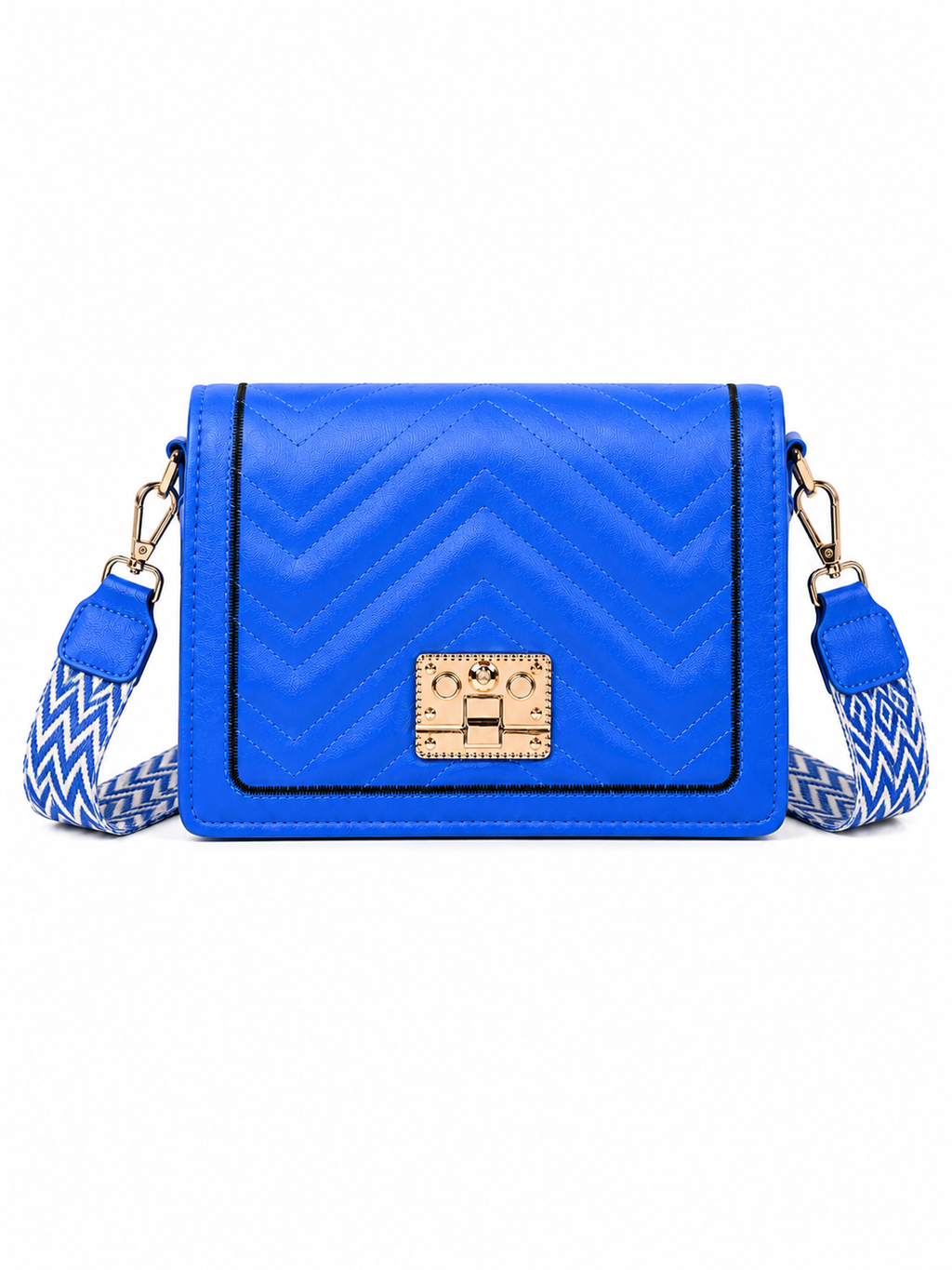 Cobalt Chevron Crossbody