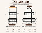Sageware 2-Tier Fruit Basket for Dining Table Basket Metal Organizer Rack (Black) Aluminium Fruit & Vegetable Basket (Black)