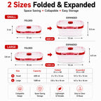 SAGEWARE Foldable Silicone Storage Containers with Lid | Kitchen & Refrigerator Food Storage Set of 2 (400ML-1600ML) (Red - Small)