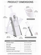 SAGEWARE Vegetable Chopper for Kitchen Use with Container | 5 Blade Manual Vegetable Cutter & Slicer | Push Chopper for Onion, Potato, Tomato, Carrot | Vegetable Cutter Tool for Kitchen