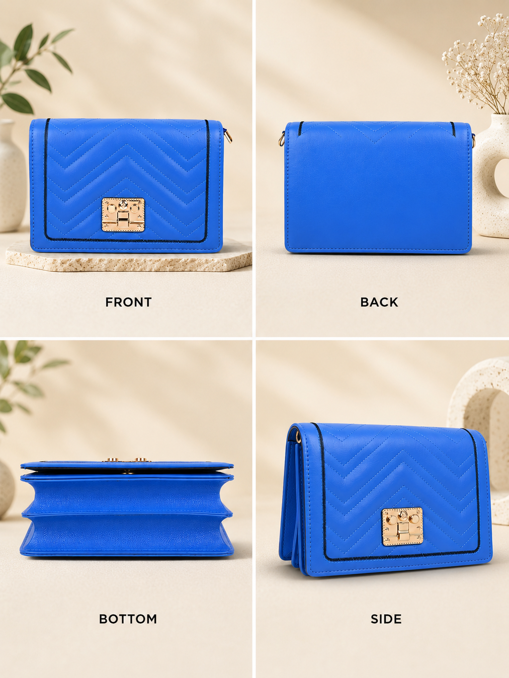 Cobalt Chevron Crossbody