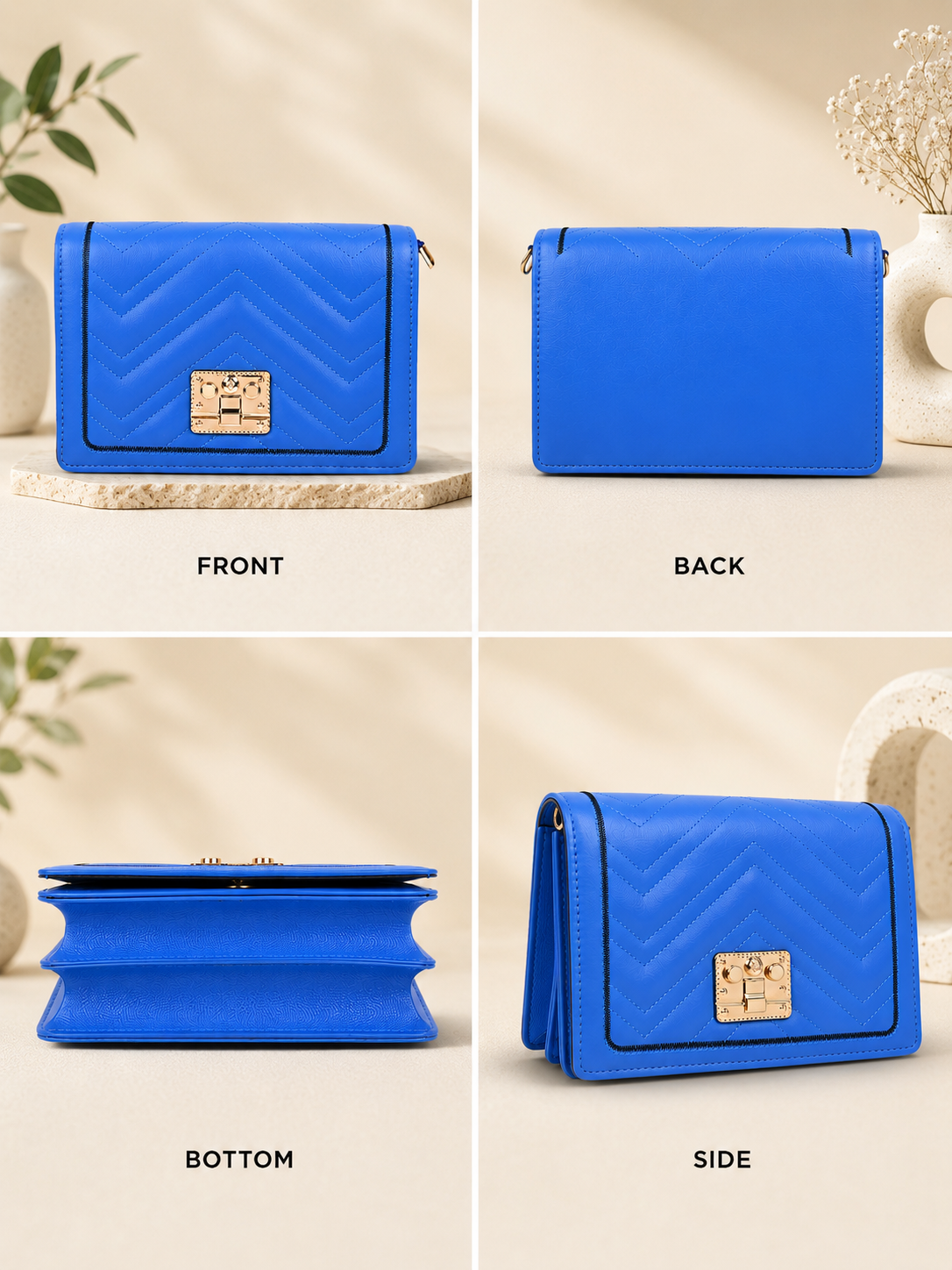 Cobalt Chevron Crossbody