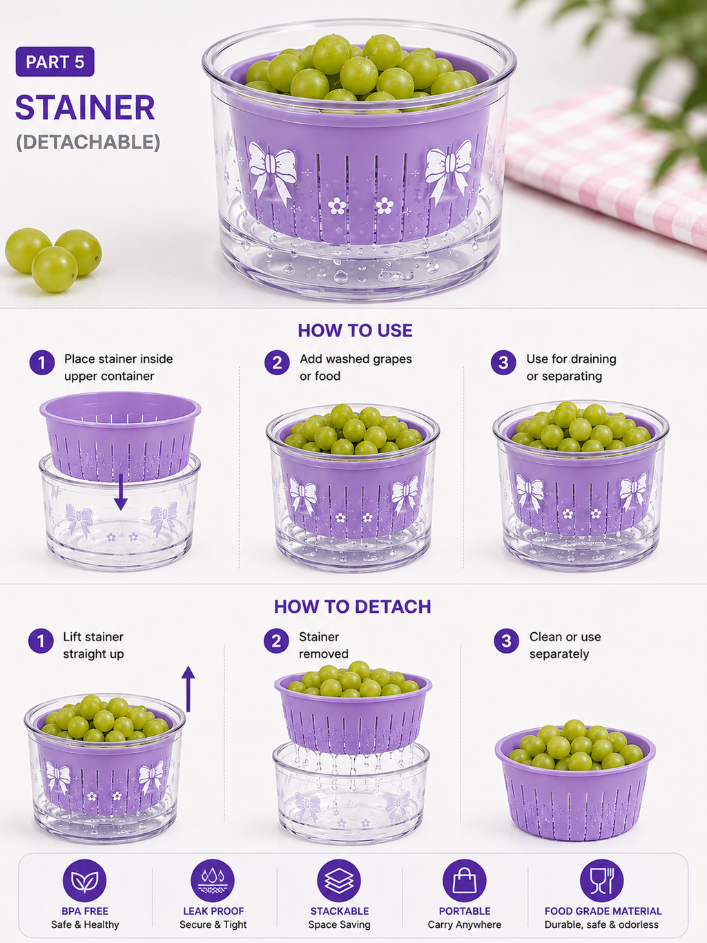 Sageware Purple Salad Box