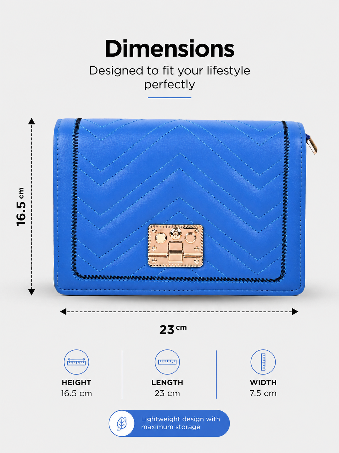Cobalt Chevron Crossbody