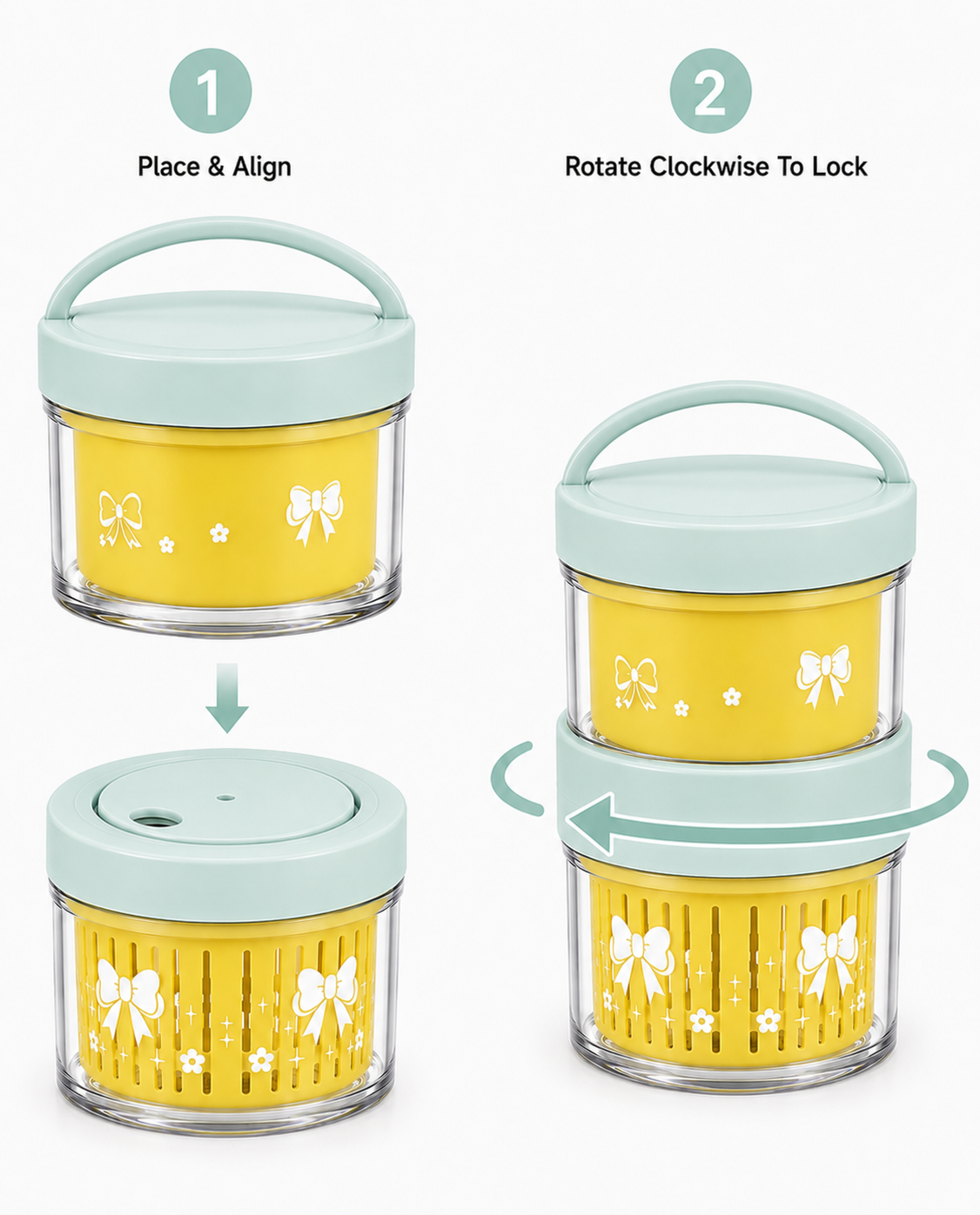 Sageware Yellow Salad Box