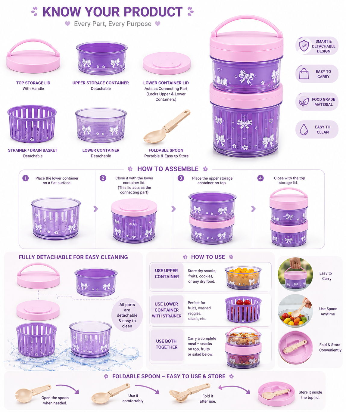 Sageware Purple Salad Box
