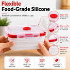 Sageware Silicone Lunch Box, Office Lunch Box, Leak Proof Lunch Box,Kids Lunch Box,Tiffin 4 Containers Lunch Box Red(4200 ml)