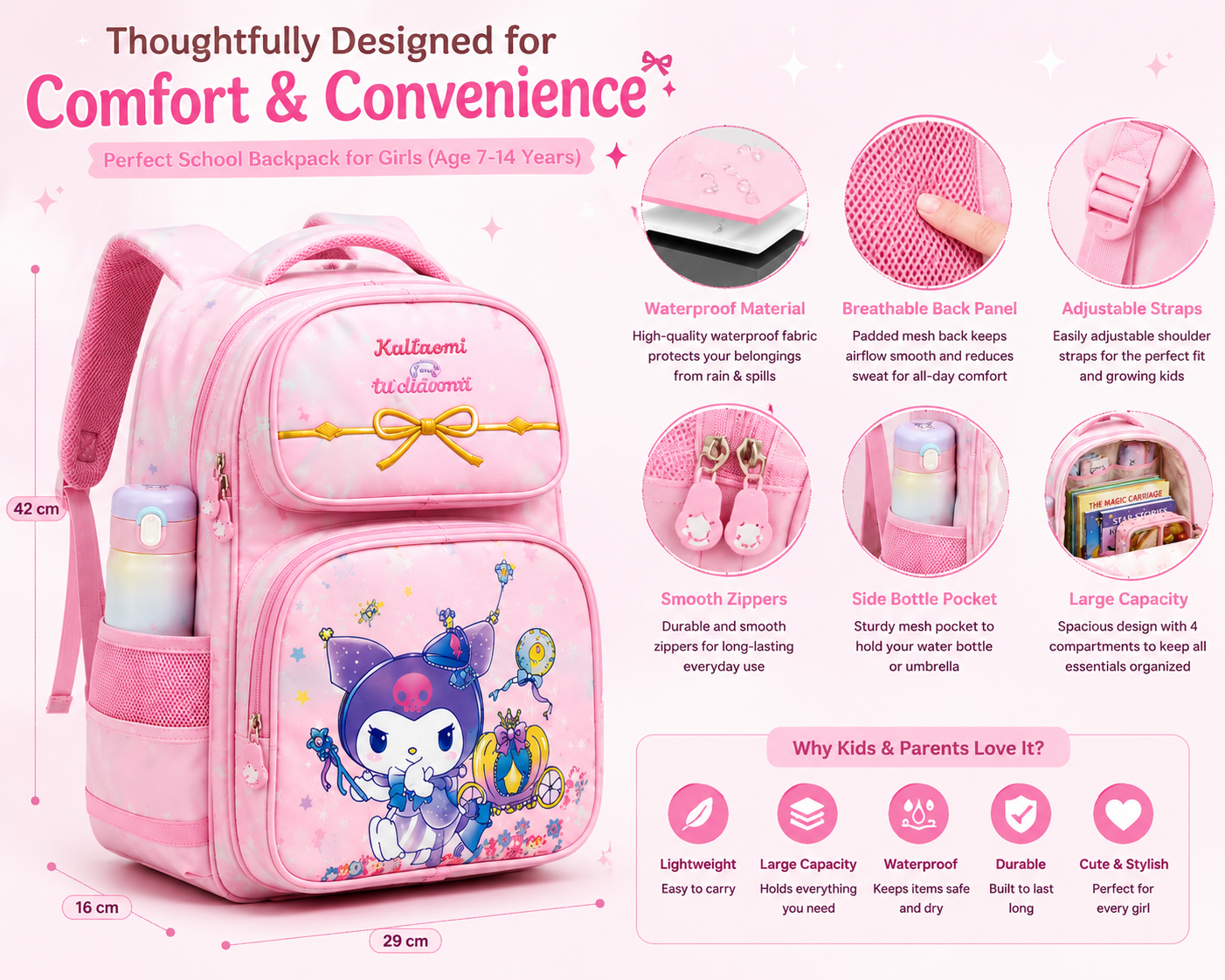 Pastel Pixie Kuromi Backpack
