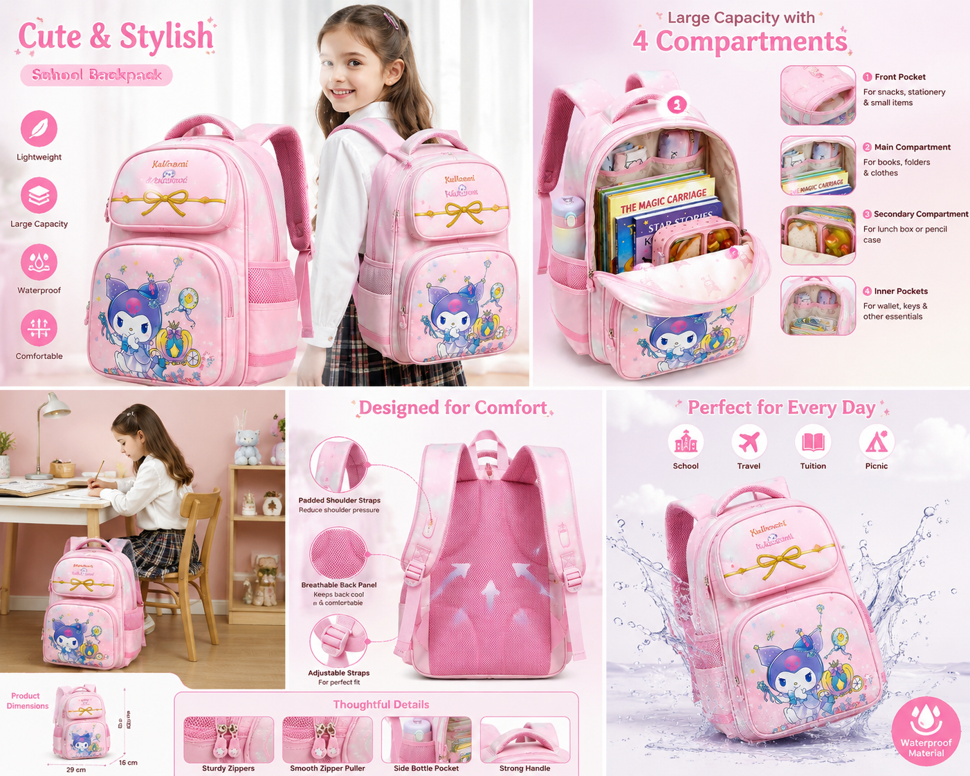 Pastel Pixie Kuromi Backpack