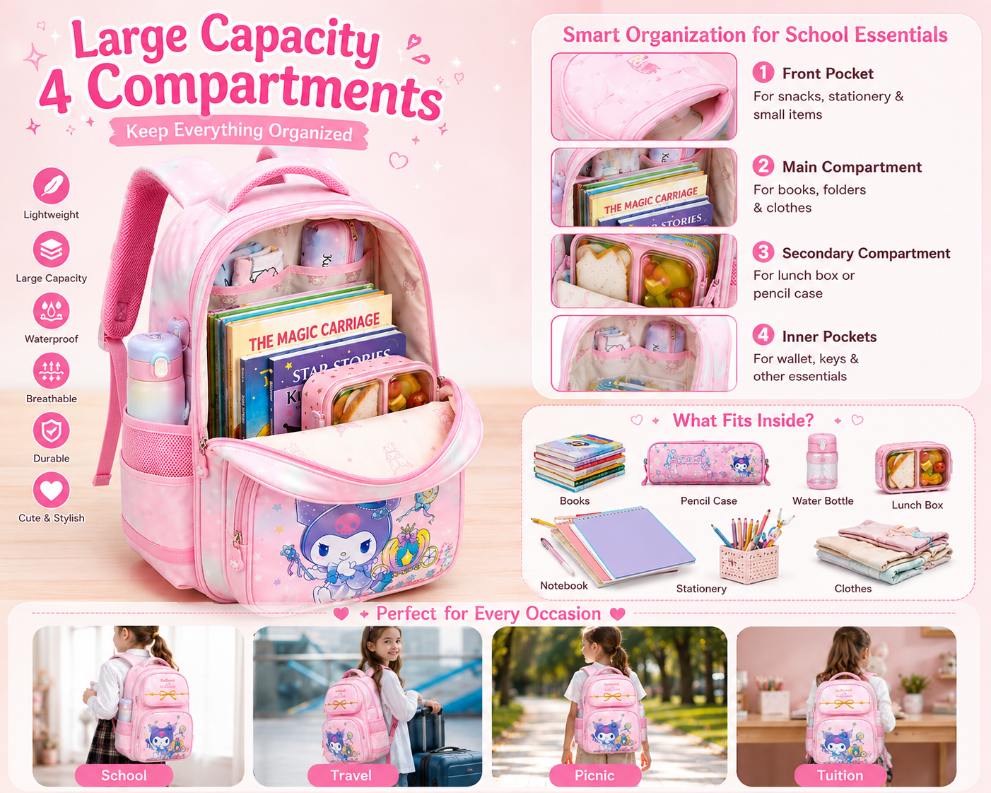 Pastel Pixie Kuromi Backpack