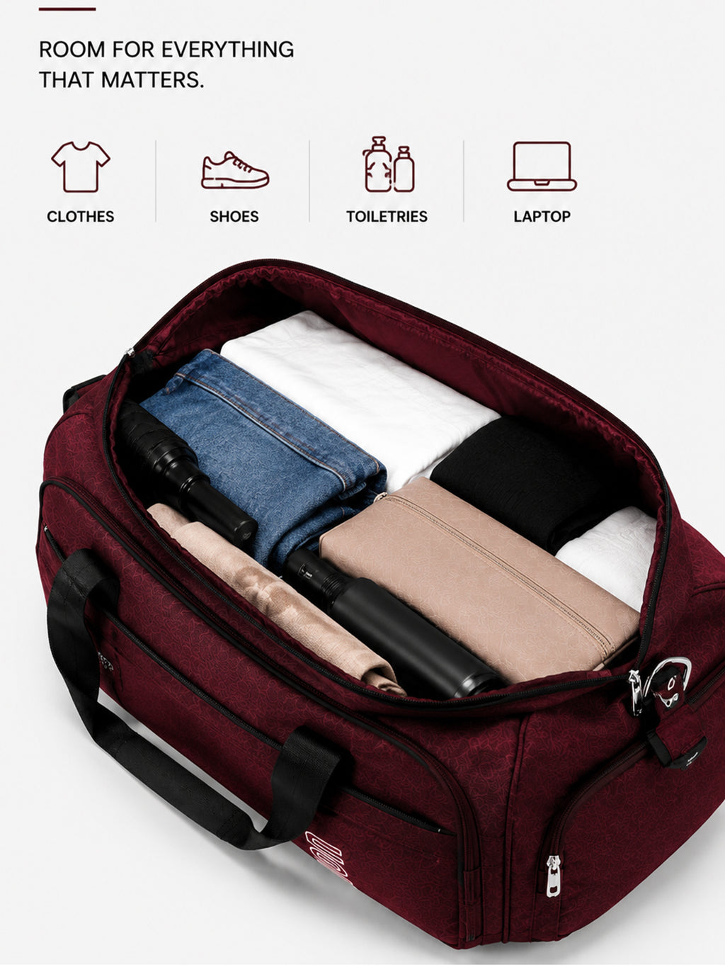 Premium Large Capacity Duffel Bag for Travel & Gym | Stylish Waterproof Weekender Bag with Shoulder Strap | Unisex Carry-On Travel Bag