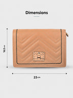 Nude Chevron Crossbody