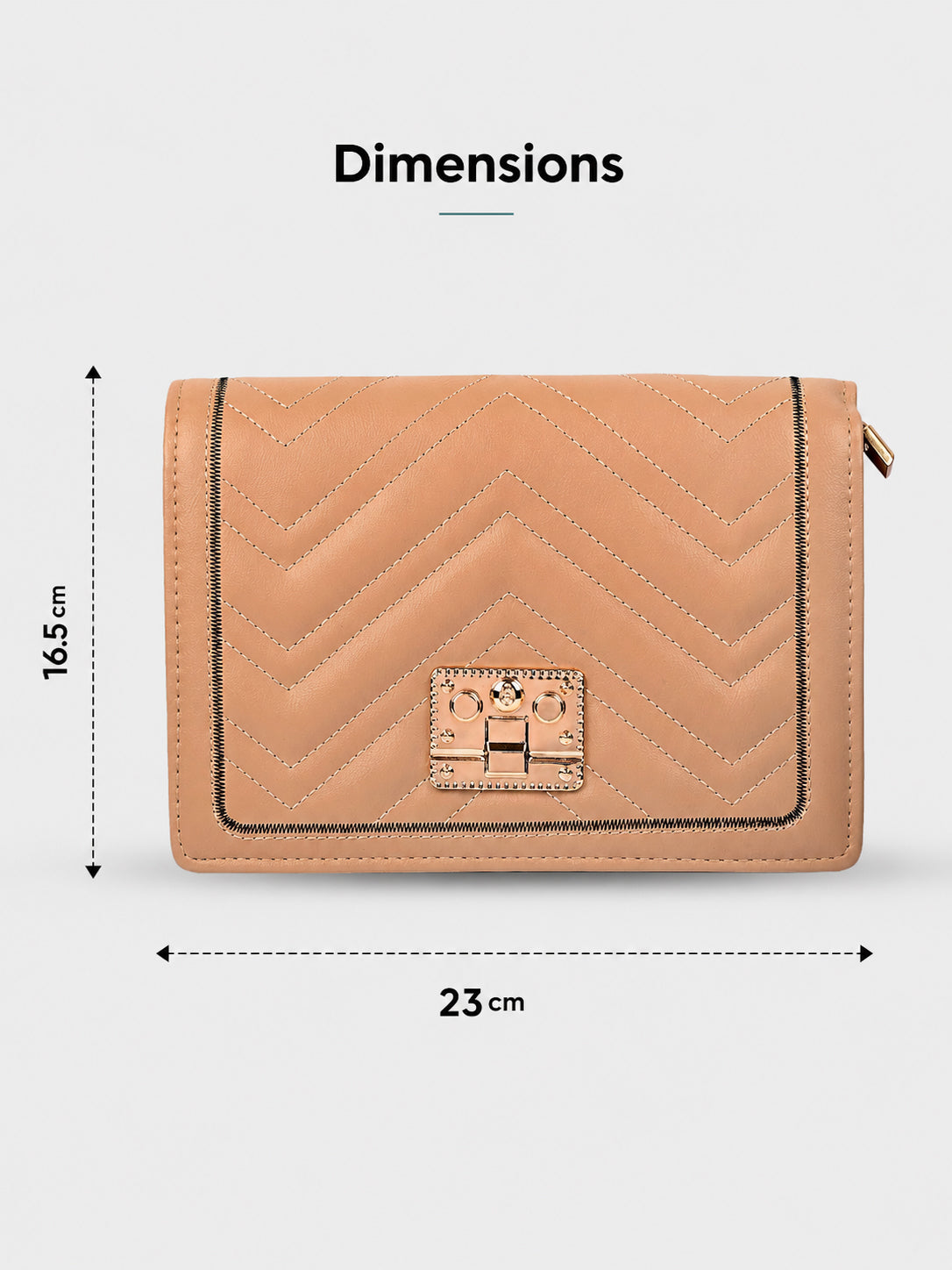 Nude Chevron Crossbody