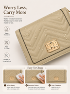 Ash Grey Chevron Crossbody