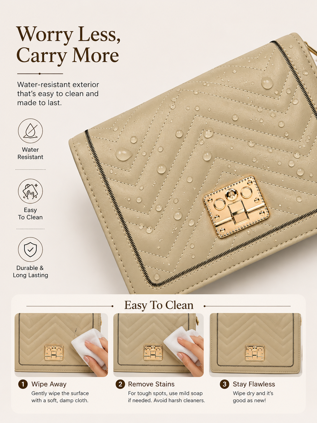 Ash Grey Chevron Crossbody