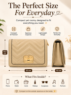 Ash Grey Chevron Crossbody