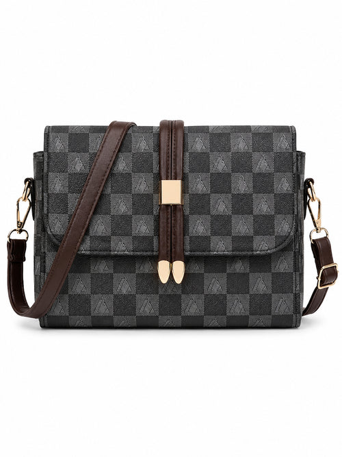 Charcoal & Check crossbag