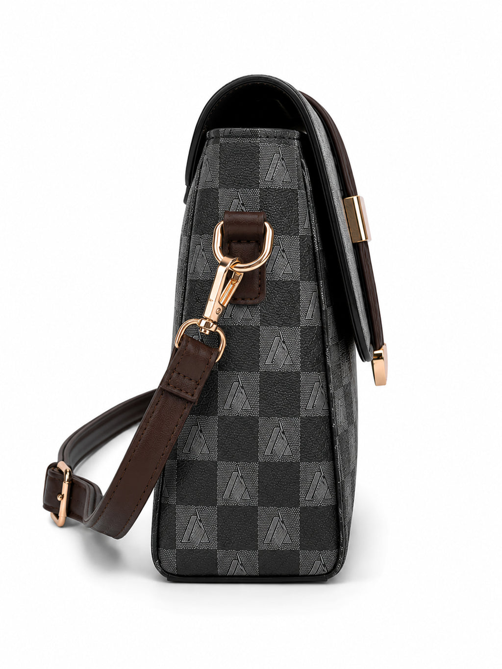 Charcoal & Check crossbag