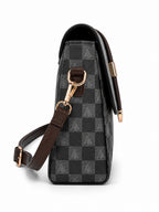 Charcoal & Check crossbag