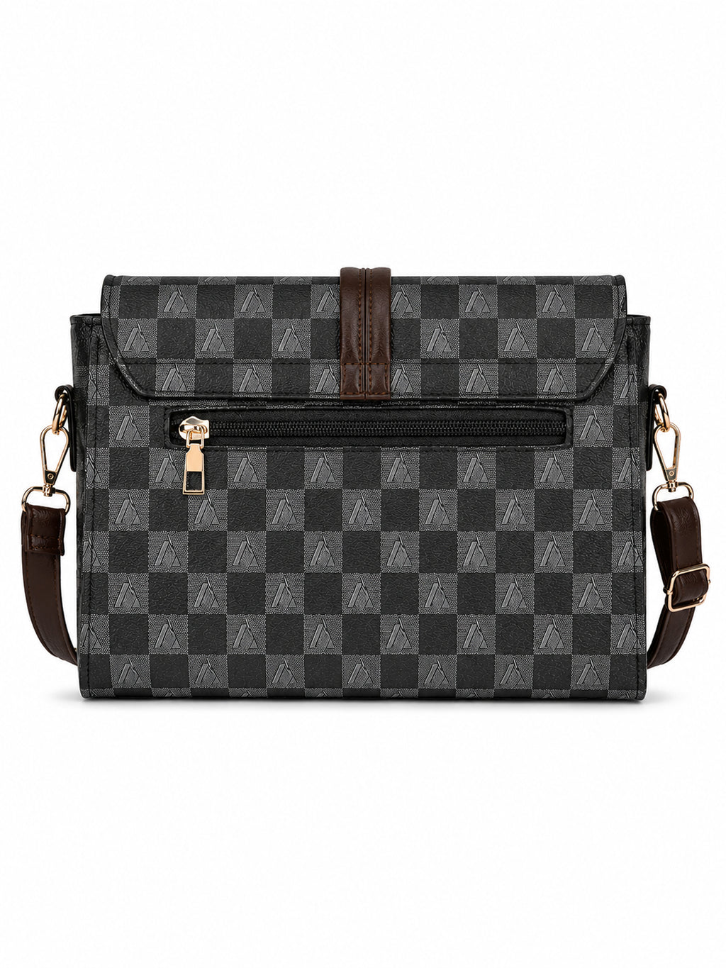 Charcoal & Check crossbag
