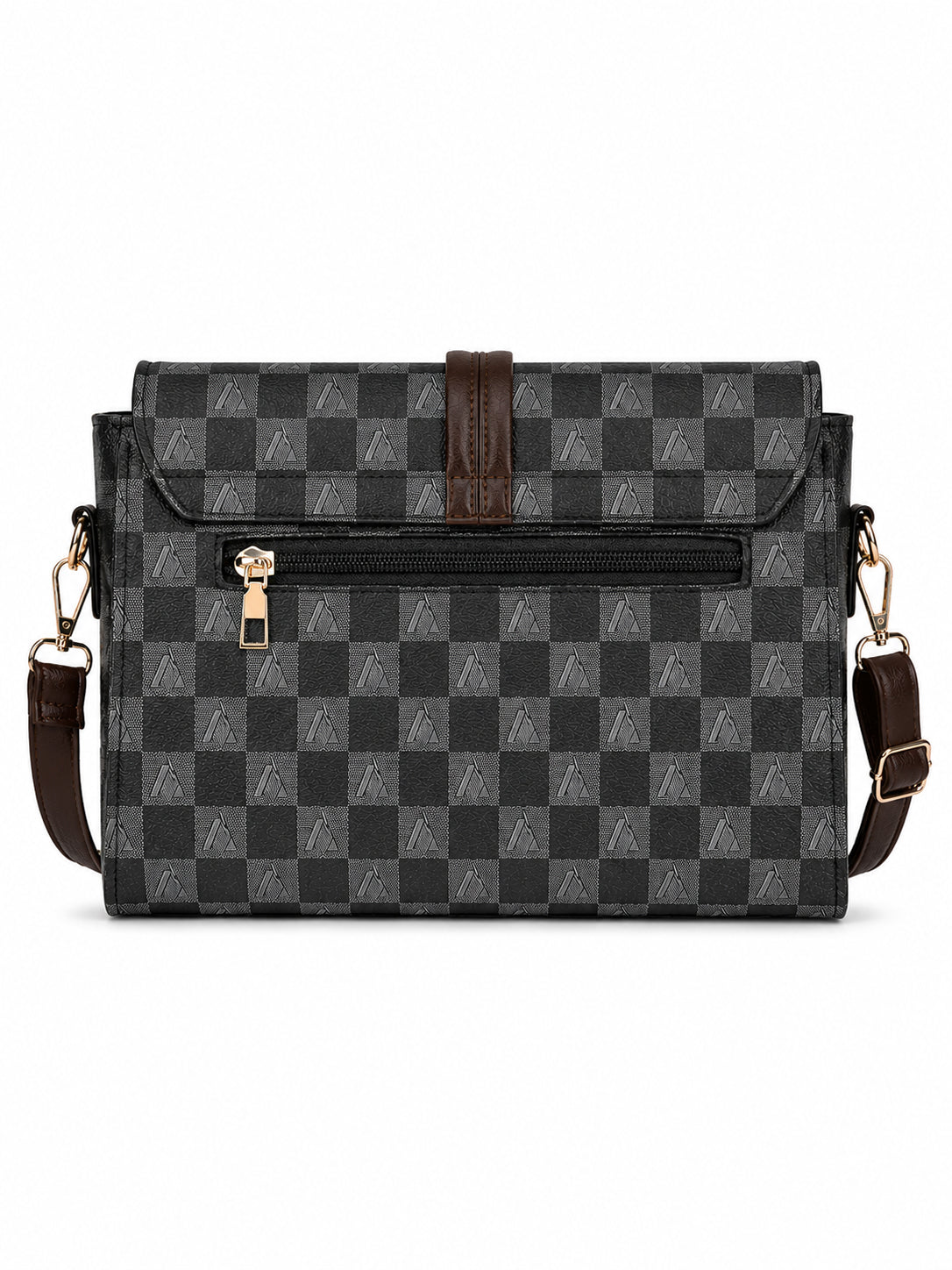 Charcoal & Check crossbag