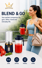 USB Rechargeable Personal Blender Bottle | Portable Mixer Grinder for Smoothies, Juices & Protein Shakes