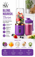 Portable Fruit Juicer Blender Bottle | Mini Smoothie Maker with USB Charging for Home, Gym & Travel
