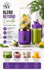 Portable Fruit Juicer Blender Bottle | Mini Smoothie Maker with USB Charging for Home, Gym & Travel