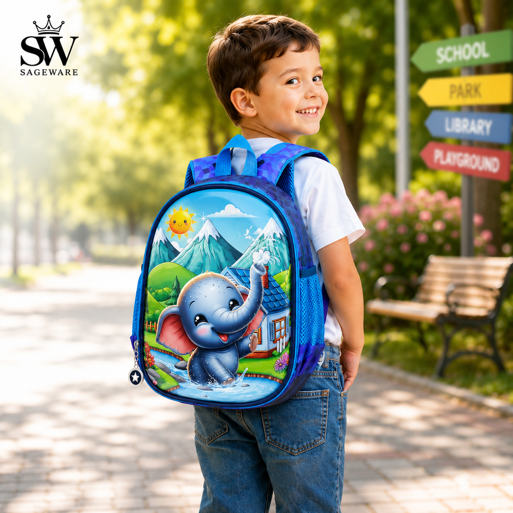 Kids School Bag for Boys & Girls | Lightweight Waterproof Backpack with Multiple Compartments | Stylish School Bag for Nursery, Kindergarten & Primary Students