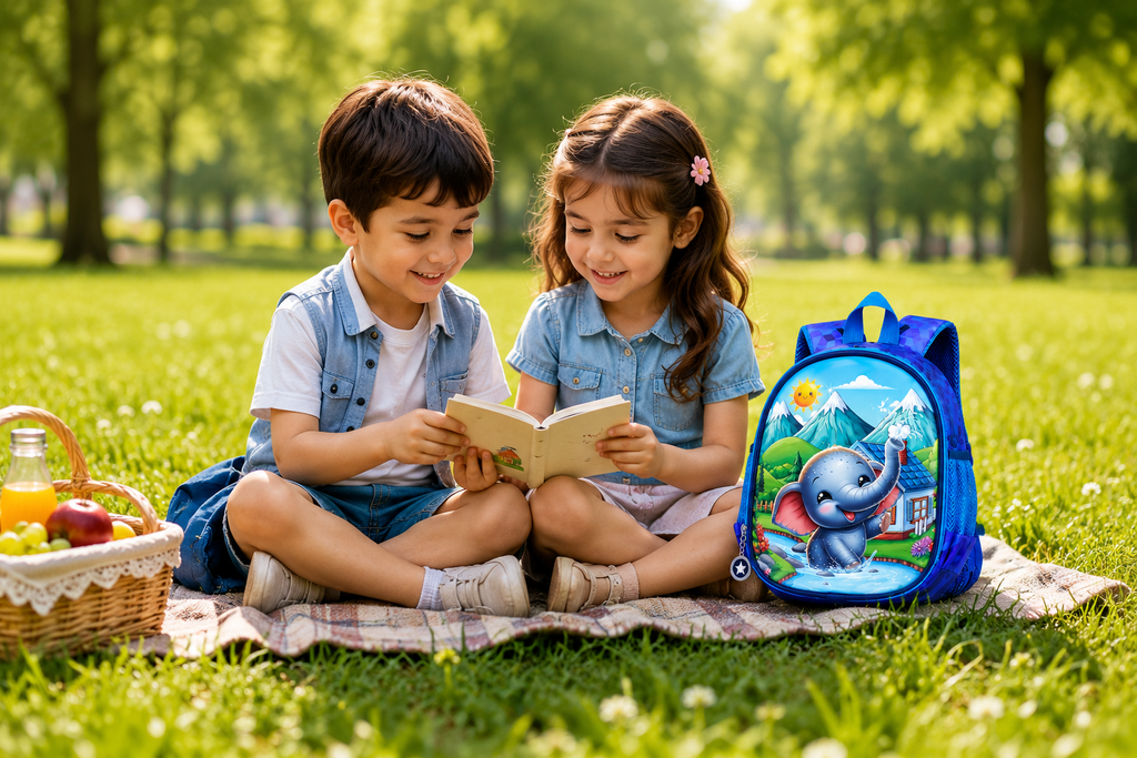 Kids School Bag for Boys & Girls | Lightweight Waterproof Backpack with Multiple Compartments | Stylish School Bag for Nursery, Kindergarten & Primary Students