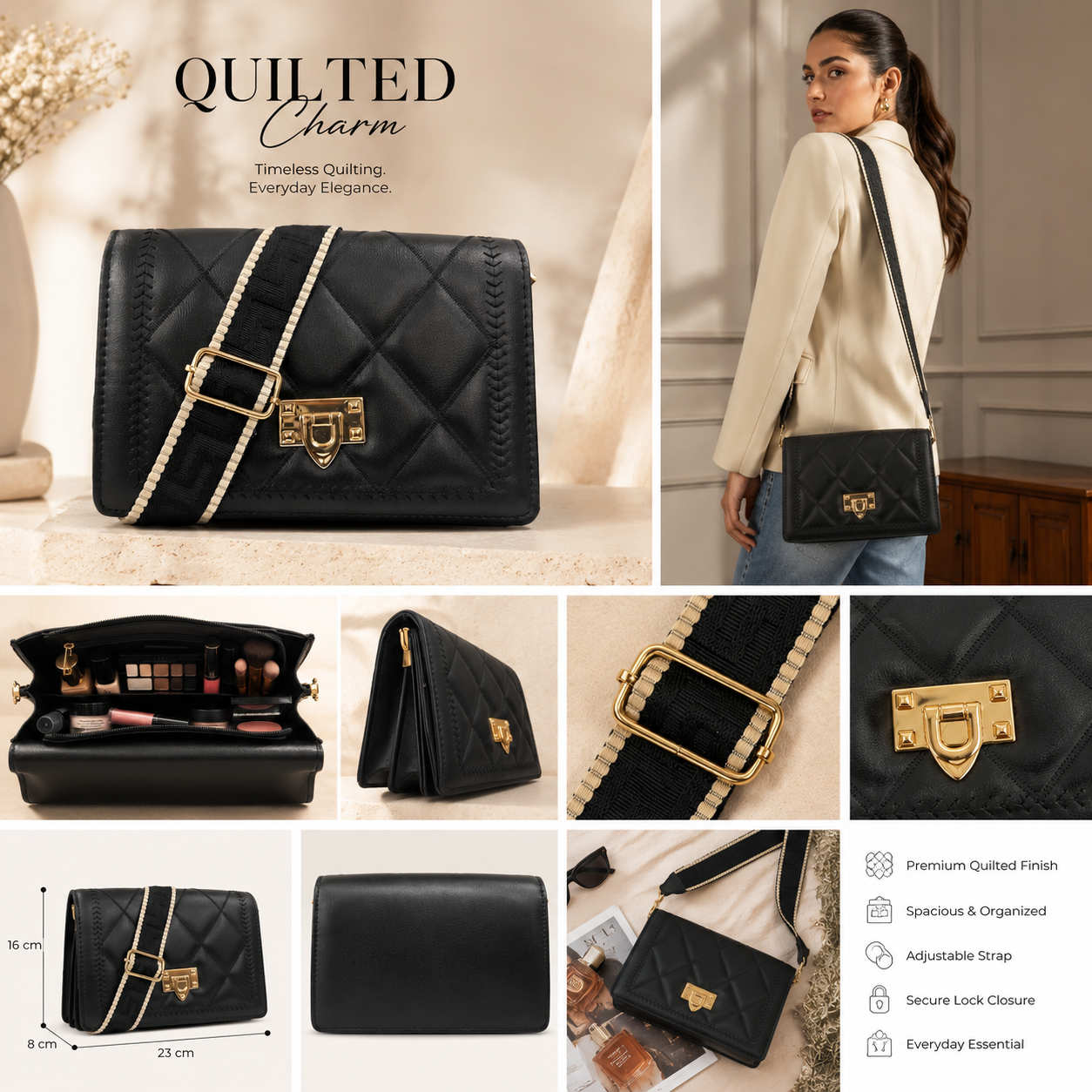 Fashion Sling Bag for Women | Lightweight Shoulder Bag for Travel & Daily Use