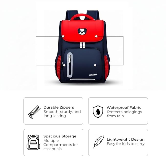 Stylish School Backpack for Kids | Durable Water Resistant Bag with Multiple Compartments