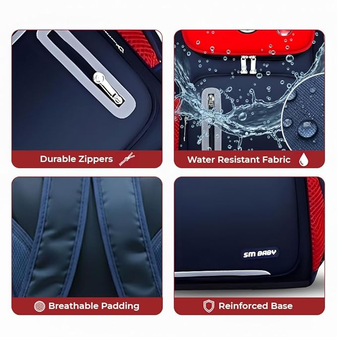 Stylish School Backpack for Kids | Durable Water Resistant Bag with Multiple Compartments
