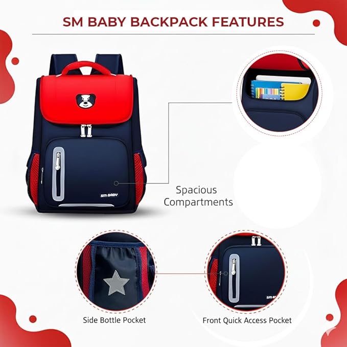 Stylish School Backpack for Kids | Durable Water Resistant Bag with Multiple Compartments