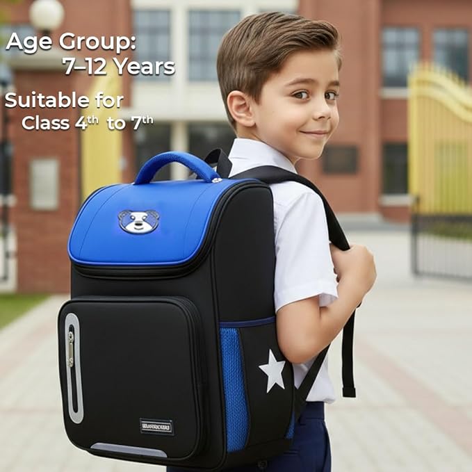 Junior School Backpack for Kids | Spacious Lightweight Bag with Adjustable Shoulder Straps