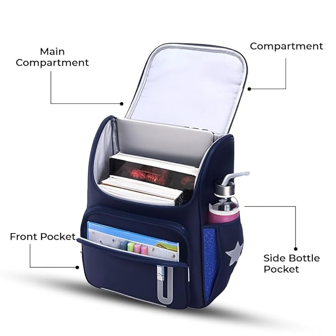 Junior School Backpack for Kids | Spacious Lightweight Bag with Adjustable Shoulder Straps