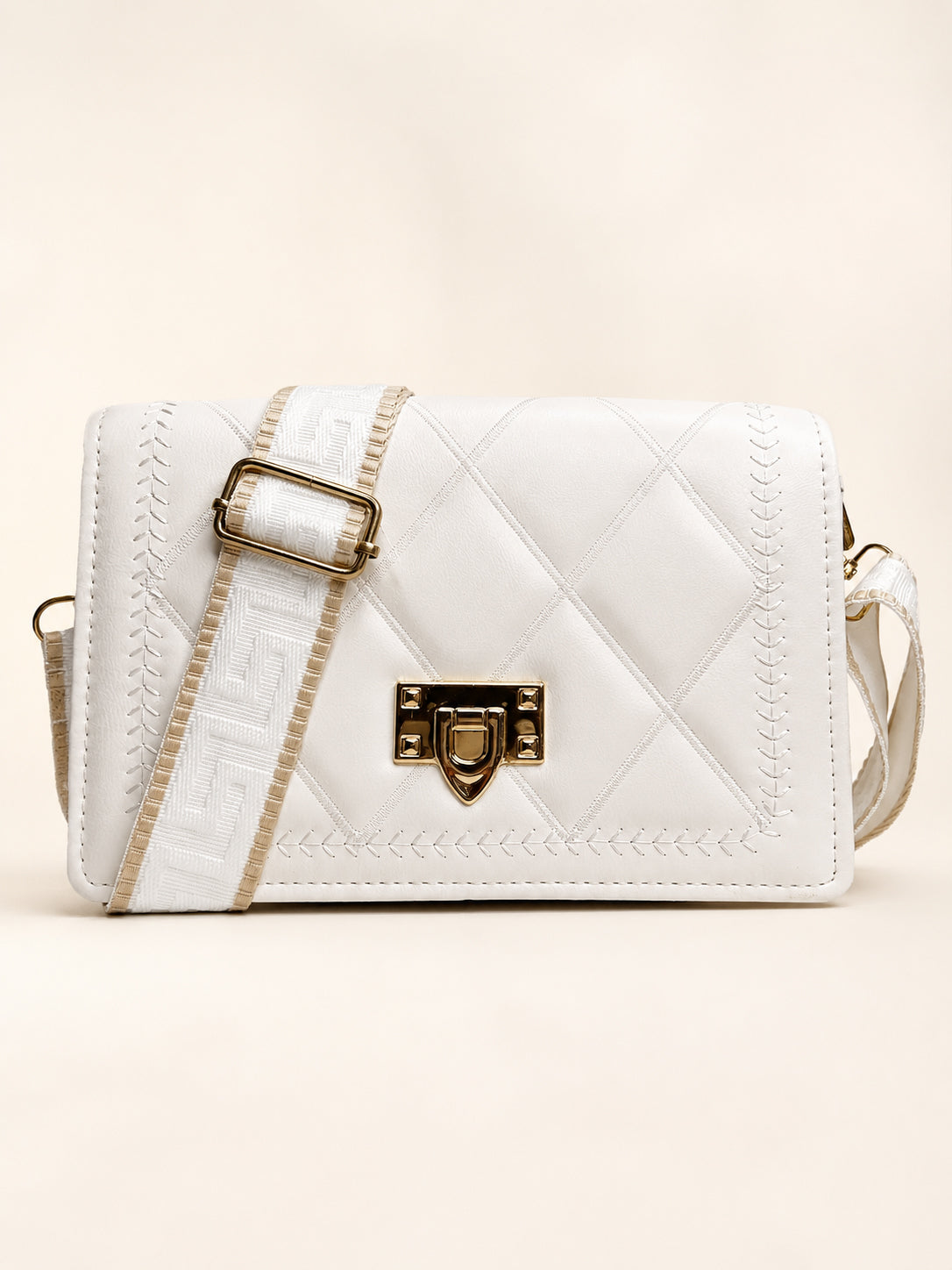Ladies Sling Bag for Women | Trendy Quilted Side Bag with Adjustable Strap