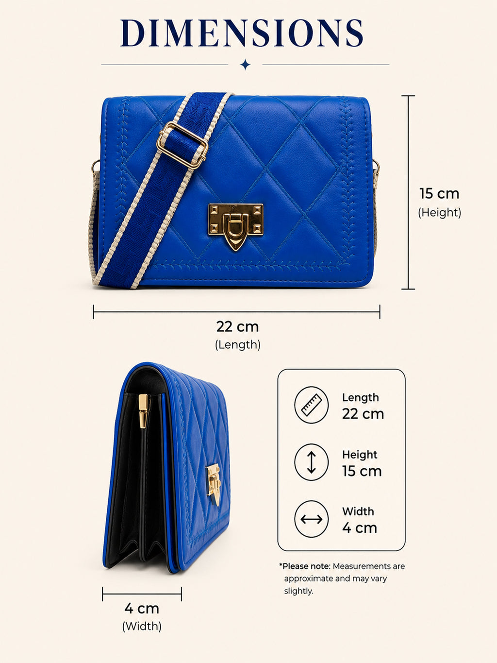 Women Quilted Sling Bag | Stylish Crossbody Shoulder Bag for Daily Use & Travel