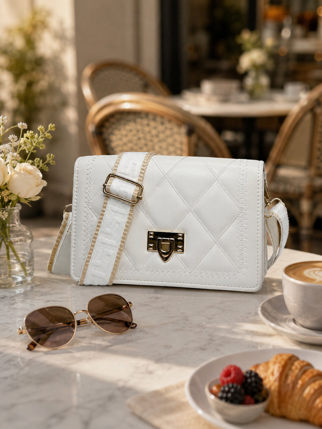 Ladies Sling Bag for Women | Trendy Quilted Side Bag with Adjustable Strap