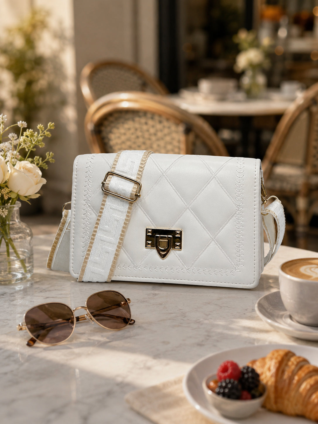 Ladies Sling Bag for Women | Trendy Quilted Side Bag with Adjustable Strap