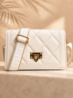 Ladies Sling Bag for Women | Trendy Quilted Side Bag with Adjustable Strap