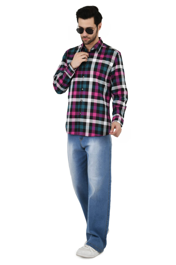 Crimson Check Shirt - Image 8