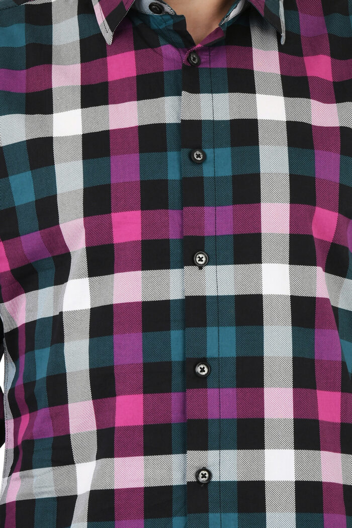 Crimson Check Shirt - Image 7