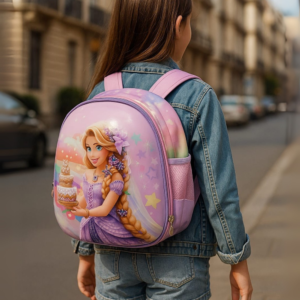 SAGEWARE School Bag for Boys Kids & Girls Backpack for School | Waterproof, Lightweight, Spacious with Multiple Pockets & Durable Zippers for Daily Use (Age of 3-6 years) rapunzel