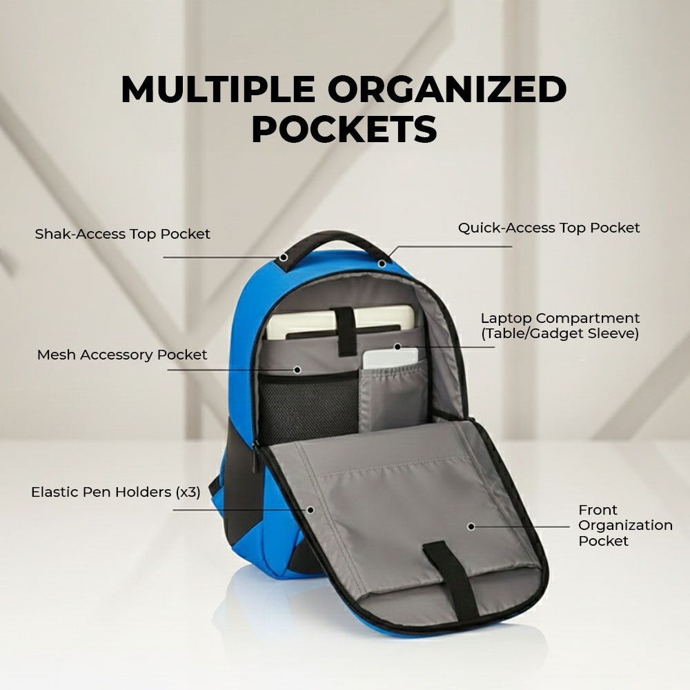 SAGEWARE Unisex LED Backpack – Custom Pixel Display Bag (Blue) - Image 6