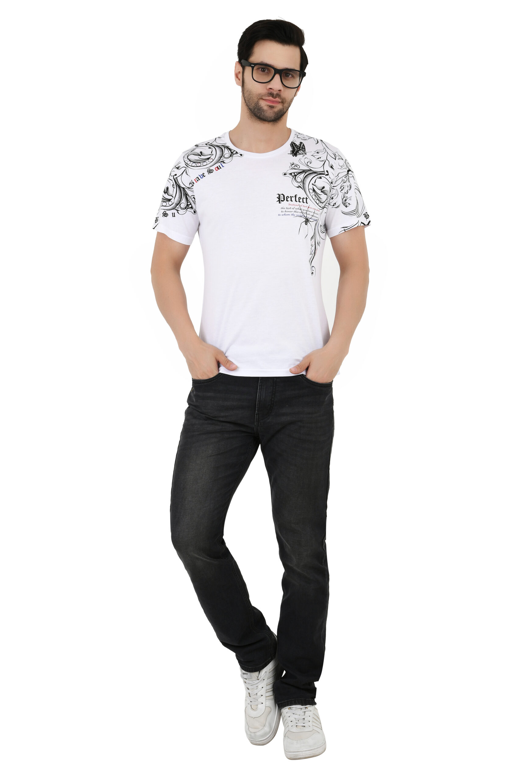 SAGEWARE Men Printed Round Neck Short Sleeve Cotton Blend T-Shirt - Image 8